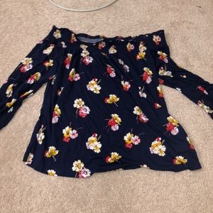 off the shoulder floral top